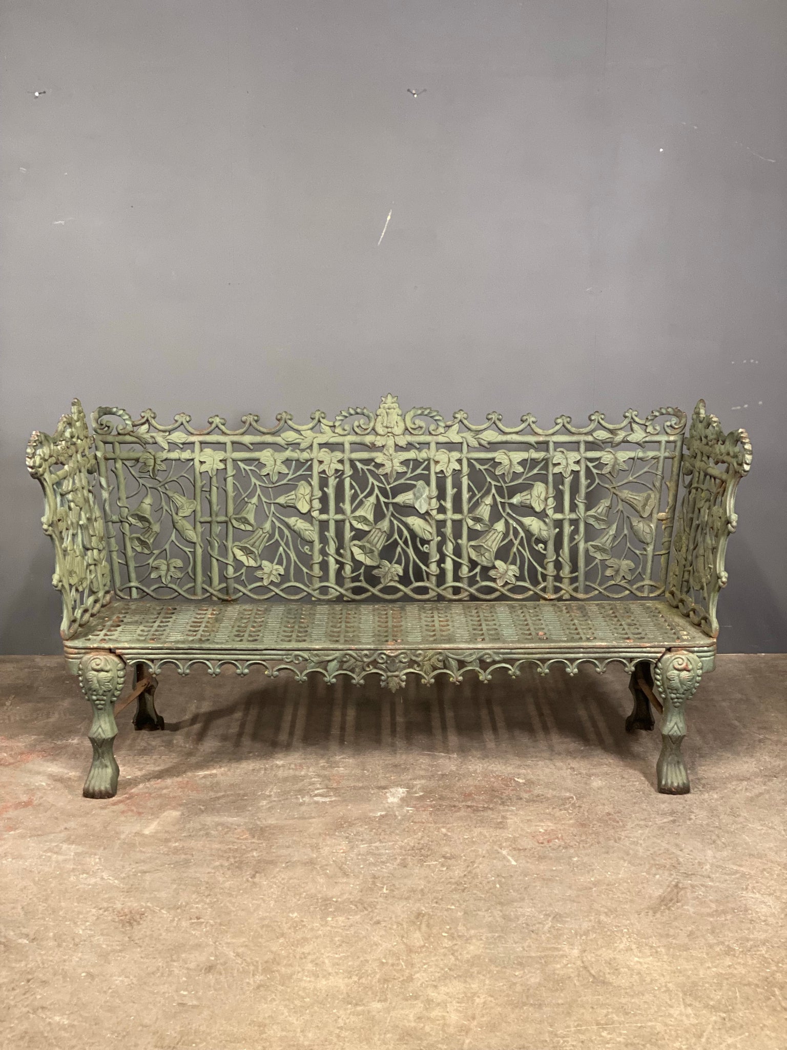 Large 20th Century Cast Iron Garden Bench