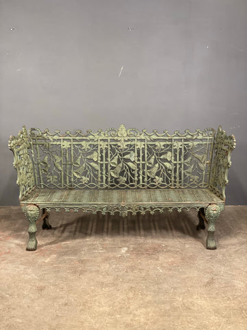 Large 20th Century Cast Iron Garden Bench