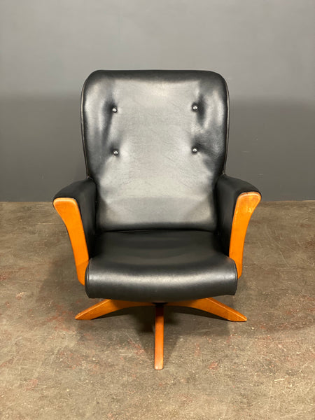 Mid Century Reclining Swivel Chair