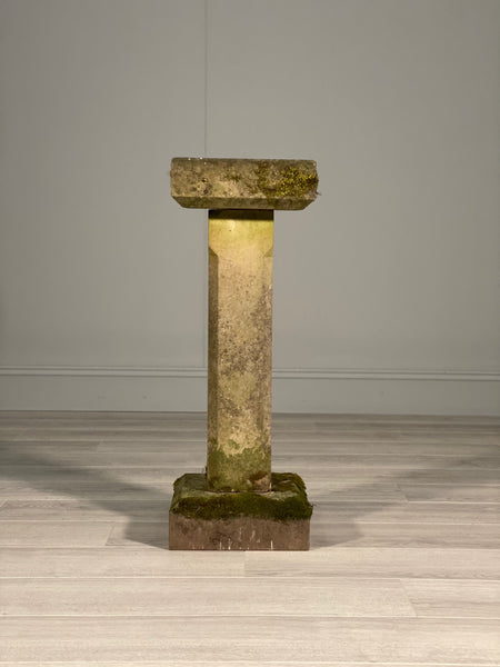 Antique Weathered York Stone Bird Bath