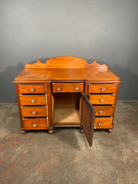 Antique Victorian Figured Mahogany Country Sideboard