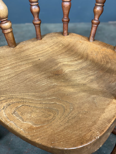 Victorian Elm Smokers Bow Arm Chair
