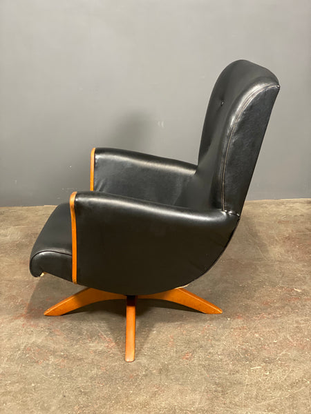 Mid Century Reclining Swivel Chair