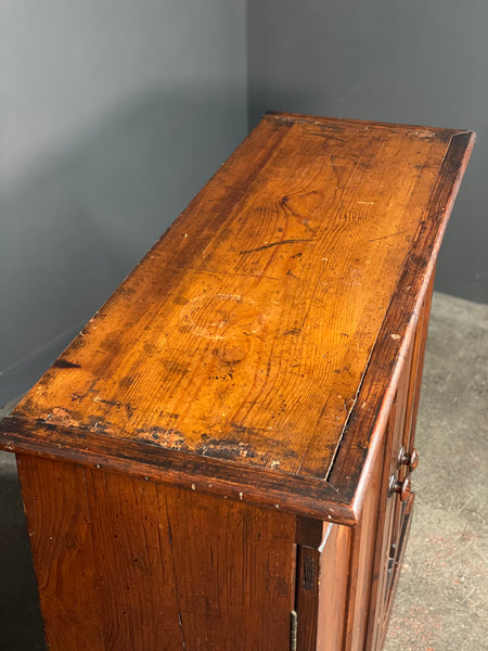 Matching Pair Of Victorian Pitch Pine School Cupboards