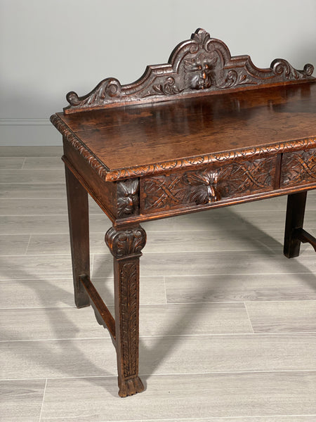 19th Century Carved Oak Greenman Table