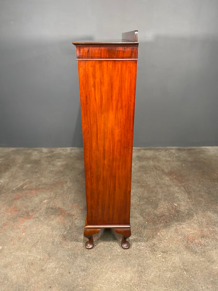 Antique Edwardian Mahogany Glazed Bookcase