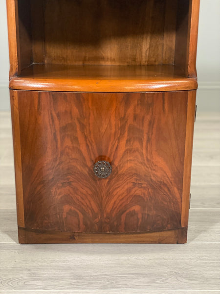 Pair of Art Deco Walnut Bedside Cabinets