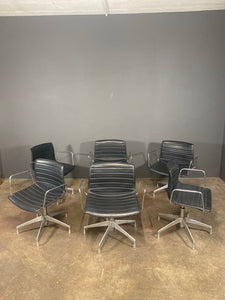 A Set Of 6 Stylish Italian Office Chairs by Arper