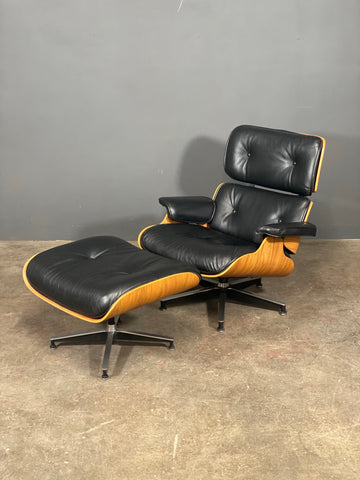 A Charles Eames Style Lounge Chair & Ottoman