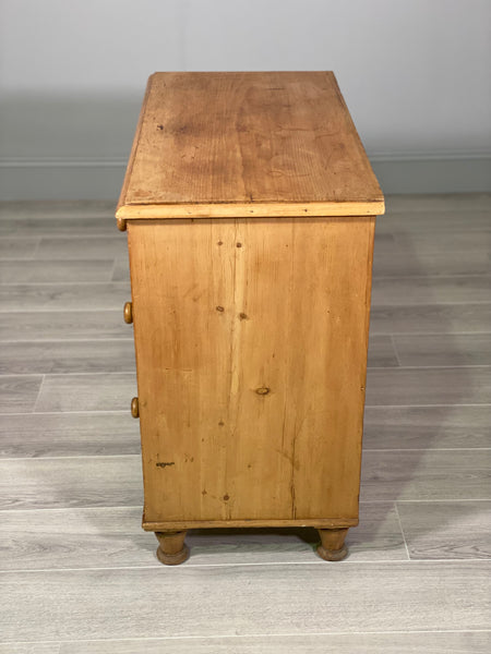 Small Victorian Pine Chest Of Drawers