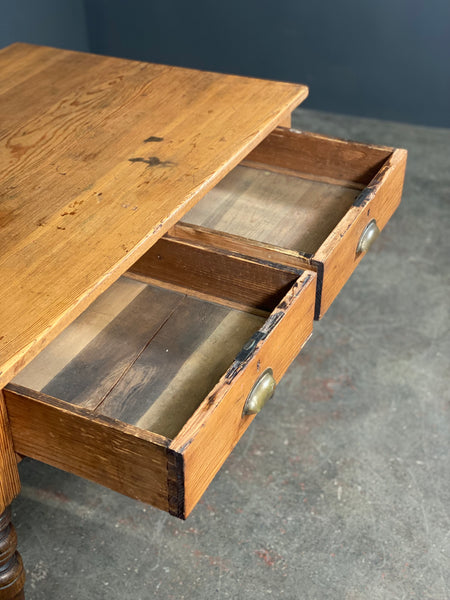 Victorian Pitch Pine Writing Desk