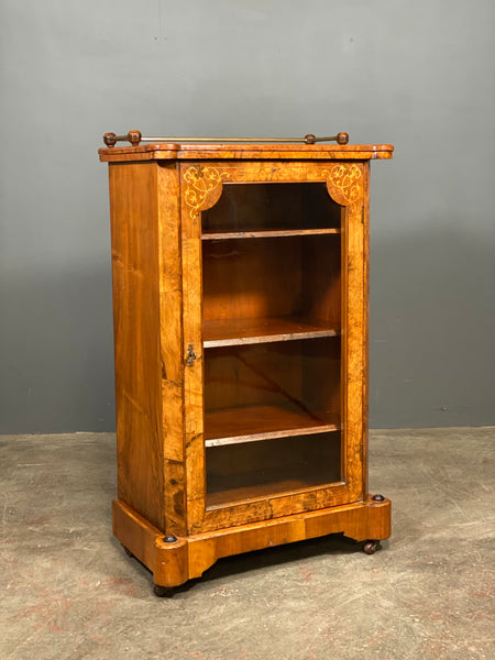 Victorian Burr Walnut Pier Cabinet