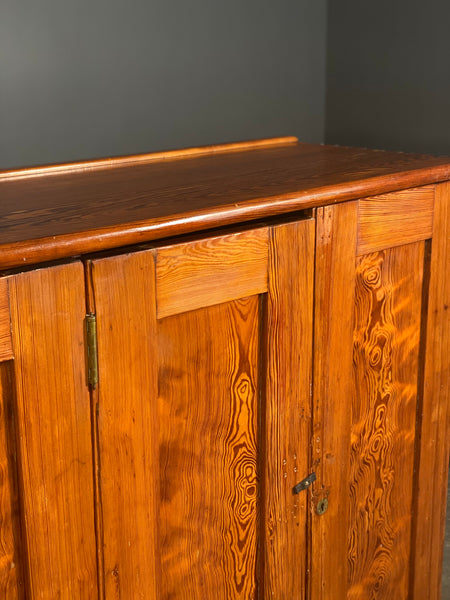Large Pitch Pine Church Vestry Cupboard c1890