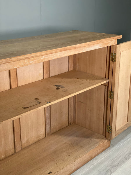 Large Antique Oak School Cupboard