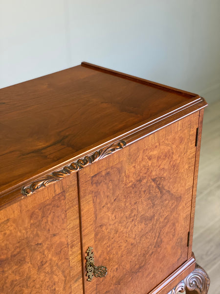Mid 20th Century Burr Walnut Cocktail Cabinet