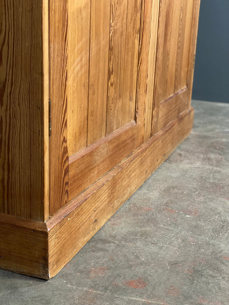 Pitch Pine Church Vestry Cupboard