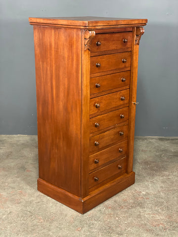 Large Antique Mahogany Wellington Chest