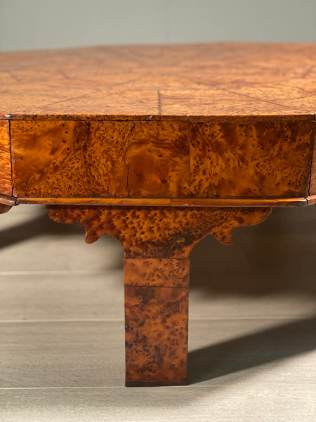 Art Deco Burr Yew Coffee Table