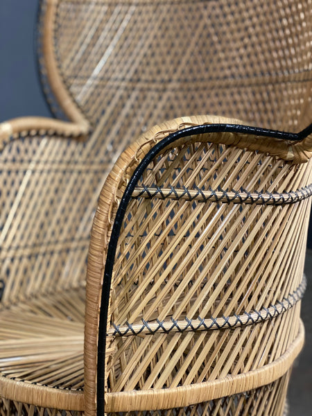 Vintage Rattan Peacock Chair