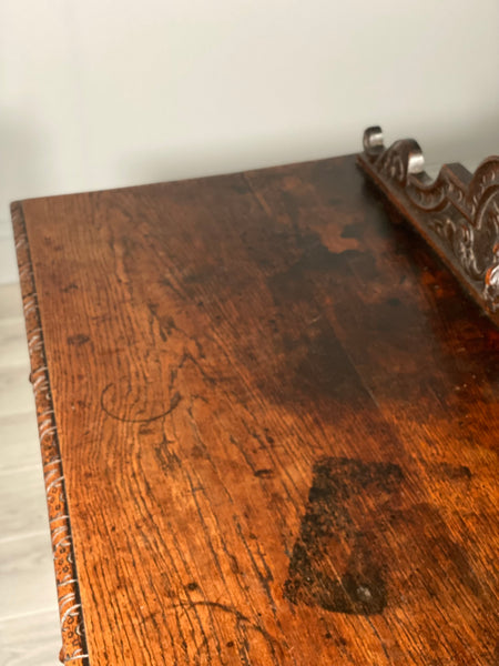 19th Century Carved Oak Greenman Table
