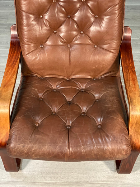 Mid 20th Century Danish Leather Armchair
