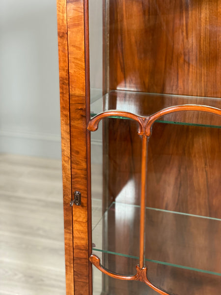 Art Deco Walnut Display Cabinet
