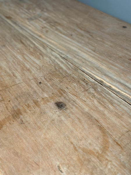 Antique Sycamore Top French Dining Table