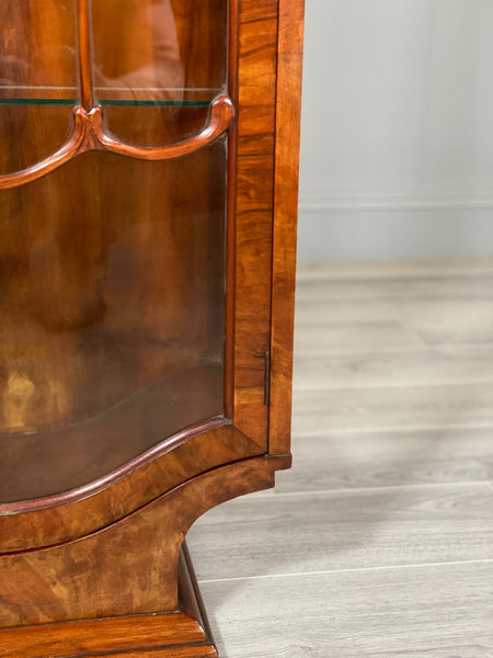 Art Deco Walnut Display Cabinet