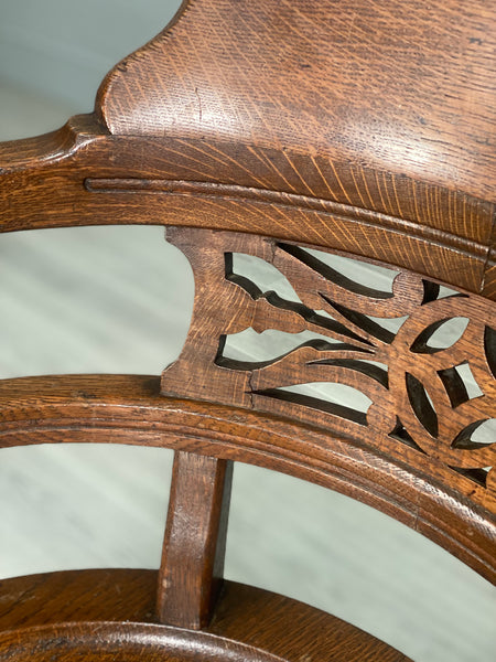 19th Century Revolving Oak Desk Chair