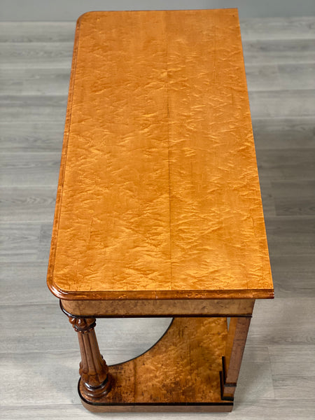 19th Century Birds Eye Maple Console Table