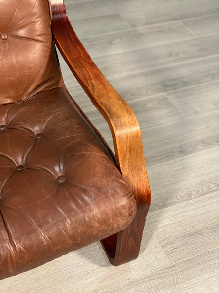 Mid 20th Century Danish Leather Armchair