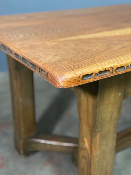 Vintage Oak Hayrake Style Dining Table