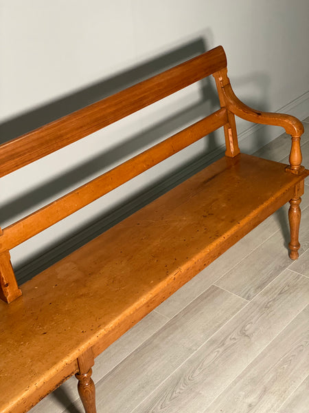 Large 19th Century Pine Bench