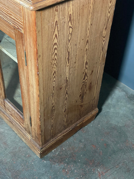 Large Pitch Pine School Cabinet