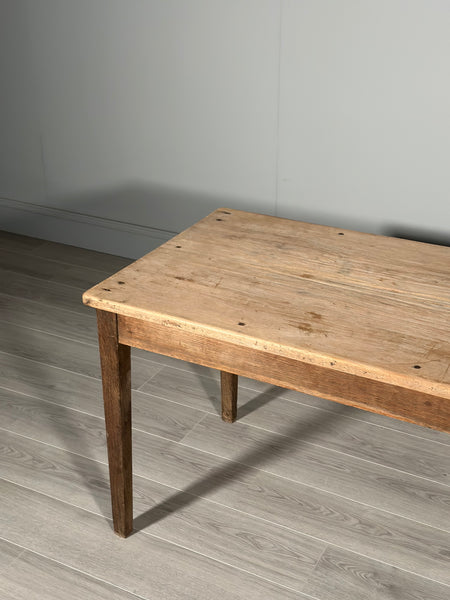 Antique Sycamore Top French Dining Table