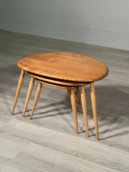 Vintage Ercol Pebble Nest Of Tables