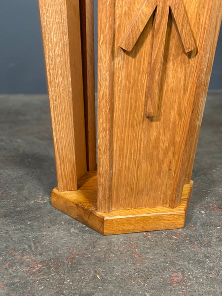 Mid 20th Century Oak Church Baptismal Font