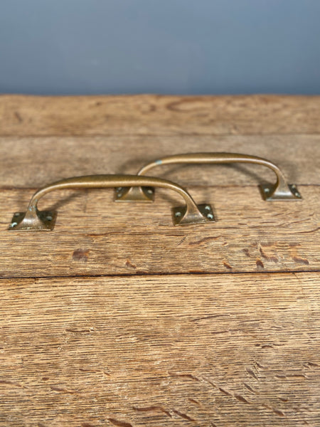 A Pair Of Victorian Bronze Pull Shop Handles