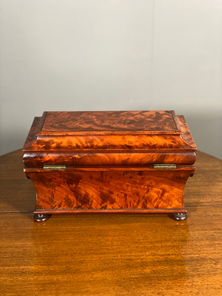 A Georgian Mahogany Tea Caddy By George Simpson Of London