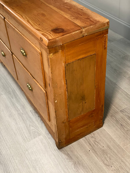 19th Century Pine Bank Of Drawer’s