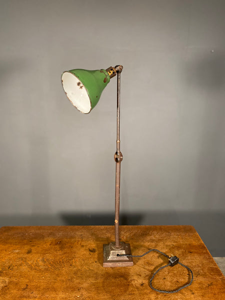 Large Antique Dugdill Industrial Angle poise Desk Lamp c1930