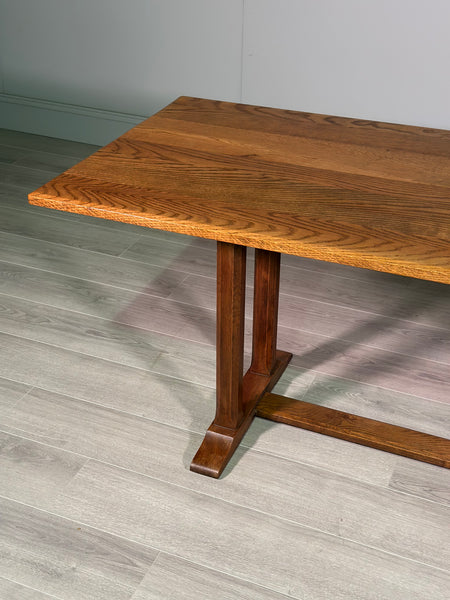 Arts and Crafts Oak Refectory Table By Arthur Reynolds Of Ludlow