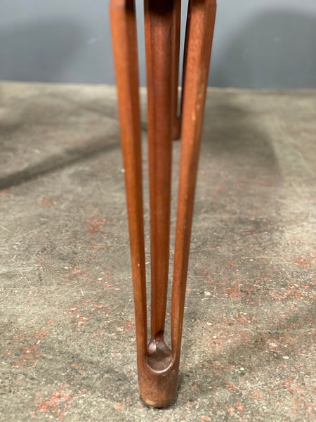 Mid Century Rosewood Veneer Tripod Coffee Table