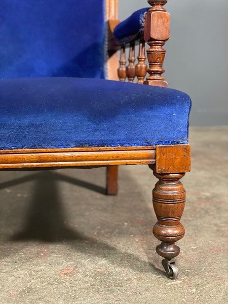 Antique Walnut Library Chair