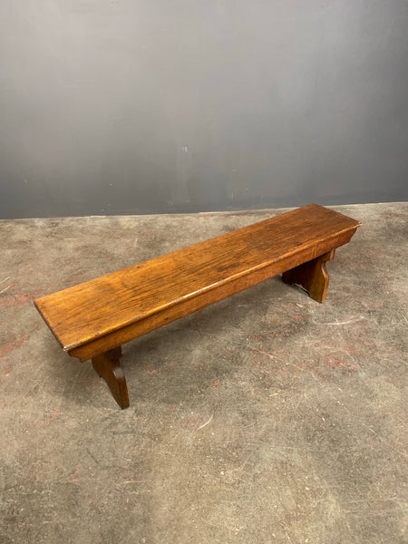 Small Oak Chapel Bench c1900