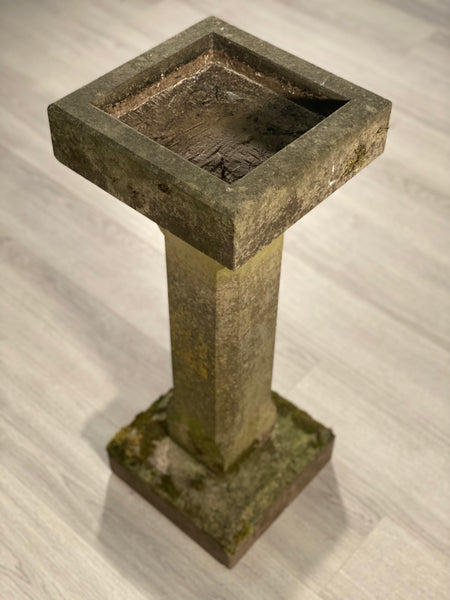 Antique Weathered York Stone Bird Bath