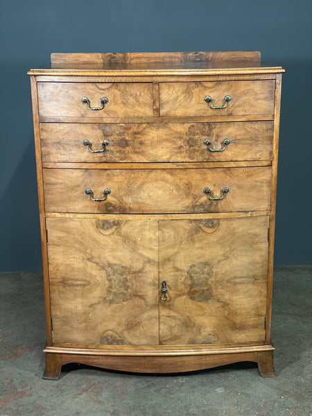 Early 20th Century Burr Walnut Chest Of Drawers