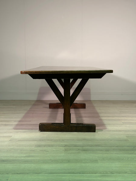 Monumental 19th Century Oak Refectory Table