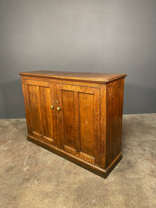 Large Antique Early 20th Century Oak School Cupboard