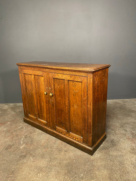 Large Antique Early 20th Century Oak School Cupboard